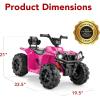 imageBest Choice Products 12V Kids RideOn Electric ATV 4Wheeler Quad Car Toy wBluetooth Audio 24mph Max Speed Treaded Tires LED Headlights Radio  BlueHot Pink