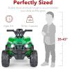 imageBest Choice Products 12V Kids RideOn Electric ATV 4Wheeler Quad Car Toy wBluetooth Audio 24mph Max Speed Treaded Tires LED Headlights Radio  BlueKelly Green