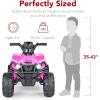 imageBest Choice Products 12V Kids RideOn Electric ATV 4Wheeler Quad Car Toy wBluetooth Audio 24mph Max Speed Treaded Tires LED Headlights Radio  BluePink