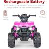 imageBest Choice Products 12V Kids RideOn Electric ATV 4Wheeler Quad Car Toy wBluetooth Audio 24mph Max Speed Treaded Tires LED Headlights Radio  BluePink