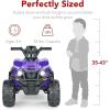 imageBest Choice Products 12V Kids RideOn Electric ATV 4Wheeler Quad Car Toy wBluetooth Audio 24mph Max Speed Treaded Tires LED Headlights Radio  BluePurple