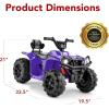 imageBest Choice Products 12V Kids RideOn Electric ATV 4Wheeler Quad Car Toy wBluetooth Audio 24mph Max Speed Treaded Tires LED Headlights Radio  BluePurple