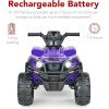 imageBest Choice Products 12V Kids RideOn Electric ATV 4Wheeler Quad Car Toy wBluetooth Audio 24mph Max Speed Treaded Tires LED Headlights Radio  BluePurple