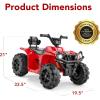 imageBest Choice Products 12V Kids RideOn Electric ATV 4Wheeler Quad Car Toy wBluetooth Audio 24mph Max Speed Treaded Tires LED Headlights Radio  BlueRed