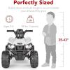 imageBest Choice Products 12V Kids RideOn Electric ATV 4Wheeler Quad Car Toy wBluetooth Audio 24mph Max Speed Treaded Tires LED Headlights Radio  BlueWhite