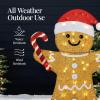 imageBest Choice Products 2D Gingerbread Family 4ft Christmas Yard Dcor Set 3Piece Light Up Outdoor Holiday Lawn Decoration wHouse Man 185 LED Lights