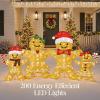 imageBest Choice Products 2D Gingerbread Man Family 4ft Christmas Yard Dcor 4Piece Light Up Holiday Lawn Decoration 200 LED Lights
