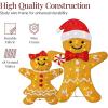 imageBest Choice Products 2D Gingerbread Man Family 4ft Christmas Yard Dcor 4Piece Light Up Holiday Lawn Decoration 200 LED Lights