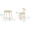 imageBest Choice Products 3Piece Oval Dining Table Set Modern Small Kitchen Dinette w 2 Chairs Metal Frame Curved Backrests  Sage GreenGoldSage Green  Gold