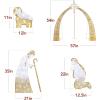imageBest Choice Products 45ft Lighted 2D Outdoor Nativity Scene Christmas Arch Holy Family Yard Decoration w 115 LED Lights Stakes Zip TiesGold