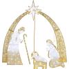 imageBest Choice Products 45ft Lighted 2D Outdoor Nativity Scene Christmas Arch Holy Family Yard Decoration w 115 LED Lights Stakes Zip TiesGold