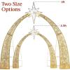 imageBest Choice Products 45ft Lighted 2D Outdoor Nativity Scene Christmas Arch Holy Family Yard Decoration w 115 LED Lights Stakes Zip TiesGold