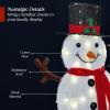 imageBest Choice Products 4ft 4Piece 2D Lighted Christmas Snowman Family Set Large Outdoor Yard Decor Holiday Decoration w 160 Twinkling LED Lights4Piece
