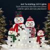 imageBest Choice Products 4ft 4Piece 2D Lighted Christmas Snowman Family Set Large Outdoor Yard Decor Holiday Decoration w 160 Twinkling LED Lights4Piece