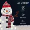 imageBest Choice Products 4ft 4Piece 2D Lighted Christmas Snowman Family Set Large Outdoor Yard Decor Holiday Decoration w 160 Twinkling LED Lights4Piece
