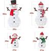 imageBest Choice Products 4ft 4Piece 2D Lighted Christmas Snowman Family Set Large Outdoor Yard Decor Holiday Decoration w 160 Twinkling LED Lights4Piece