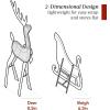 imageBest Choice Products 4ft Lighted 2D Reindeer ampamp Sleigh Set Christmas Holiday Deer ampamp Sled Outdoor Yard Decoration w 140 LED Lights  GoldRattan