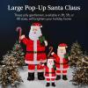imageBest Choice Products 5ft Lighted PopUp Santa Large Outdoor Christmas Holiday Decoration w 250 LED Lights Twinkling Candy Cane Gift Box HatMedium  3ft