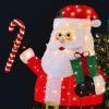 imageBest Choice Products 5ft Lighted PopUp Santa Large Outdoor Christmas Holiday Decoration w 250 LED Lights Twinkling Candy Cane Gift Box HatMedium  3ft
