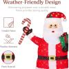 imageBest Choice Products 5ft Lighted PopUp Santa Large Outdoor Christmas Holiday Decoration w 250 LED Lights Twinkling Candy Cane Gift Box HatMedium  3ft