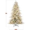 imageBest Choice Products Full Flocked Aspen Christmas Tree 12ft Prelit Noble Fir w 3000 Super Bright Twinkling Micro LED Lights 2in1 White ampamp MultiFlocked