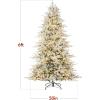 imageBest Choice Products Full Flocked Aspen Christmas Tree 12ft Prelit Noble Fir w 3000 Super Bright Twinkling Micro LED Lights 2in1 White ampamp MultiFlocked