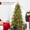 imageBest Choice Products Full Flocked Aspen Christmas Tree 12ft Prelit Noble Fir w 3000 Super Bright Twinkling Micro LED Lights 2in1 White ampamp MultiGreen