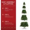 imageBest Choice Products PreLit Christmas Tree 6Ft Frosted PreDecorated Spruce Artificial Holiday Decoration w 250 Twinkling LEDs Pinecones Berries Metal BaseGreen Spruce