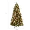 imageBest Choice Products PreLit Christmas Tree 6Ft Frosted PreDecorated Spruce Artificial Holiday Decoration w 250 Twinkling LEDs Pinecones Berries Metal BaseFrosted Green Spruce