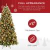 imageBest Choice Products PreLit Christmas Tree 6Ft Frosted PreDecorated Spruce Artificial Holiday Decoration w 250 Twinkling LEDs Pinecones Berries Metal BaseFrosted Green Spruce