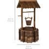imageBest Choice Products Rustic Wooden Wishing Well Planter Outdoor Home Dcor for Patio Garden Yard wHanging Bucket