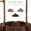 imageBest Choice Products Rustic Wooden Wishing Well Planter Outdoor Home Dcor for Patio Garden Yard wHanging Bucket
