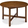 imageBest Choice Products 47In Round Solid Wood Dining Table Modern Farmhouse Dinner Table for 4 Space Saving Dinette for Home Apartment Dining Room Or Kitchen Easy Assembly  BlackWalnut