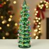 imageBest Choice Products Ceramic Christmas Tree 18in PreLit HandPainted Tabletop Holiday Decoration wMulticolor Bulbs LED Lights  GreenGreen W Multicolor Lights