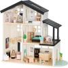 imageBest Choice Products Pretend Play Wooden Doll House with 40 Interactive Accessories 3Story Modern Toy Dollhouse Playset with 6 Rooms for Kids