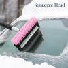 imageBest Choice Products 4 in 1 Snow Brush with Shovel Squeegee ampamp Ice Scraper Up to 39quot Extendable Foam Grip 270 Pivoting Snow Brush for Car Truck SUV Storage Bag Included  LimePink