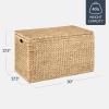 imageBest Choice Products 30 Storage Trunk wLid amp Handles Wicker Storage Toy Chest Rattan Storage Bench Wedding Trunk Assembled for Living Room Bedroom amp Kids Room  NaturalNatural
