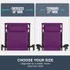 imageBest Choice Products 30 Wide Folding Zero Gravity Outdoor Recliner Patio Lounge Chair wAdjustable Canopy Shade Headrest Side Accessory Tray  MarineAmethyst Purple