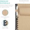 imageBest Choice Products 30 Wide Folding Zero Gravity Outdoor Recliner Patio Lounge Chair wAdjustable Canopy Shade Headrest Side Accessory Tray  MarineBeige
