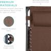 imageBest Choice Products 30 Wide Folding Zero Gravity Outdoor Recliner Patio Lounge Chair wAdjustable Canopy Shade Headrest Side Accessory Tray  MarineBrown