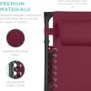 imageBest Choice Products 30 Wide Folding Zero Gravity Outdoor Recliner Patio Lounge Chair wAdjustable Canopy Shade Headrest Side Accessory Tray  MarineBurgundy
