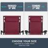 imageBest Choice Products 30 Wide Folding Zero Gravity Outdoor Recliner Patio Lounge Chair wAdjustable Canopy Shade Headrest Side Accessory Tray  MarineBurgundy