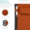 imageBest Choice Products 30 Wide Folding Zero Gravity Outdoor Recliner Patio Lounge Chair wAdjustable Canopy Shade Headrest Side Accessory Tray  MarineBurnt Orange