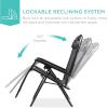 imageBest Choice Products 30 Wide Folding Zero Gravity Outdoor Recliner Patio Lounge Chair wAdjustable Canopy Shade Headrest Side Accessory Tray  MarineCamouflage