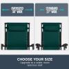 imageBest Choice Products 30 Wide Folding Zero Gravity Outdoor Recliner Patio Lounge Chair wAdjustable Canopy Shade Headrest Side Accessory Tray  MarineForest Green