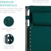 imageBest Choice Products 30 Wide Folding Zero Gravity Outdoor Recliner Patio Lounge Chair wAdjustable Canopy Shade Headrest Side Accessory Tray  MarineForest Green