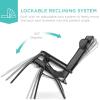 imageBest Choice Products 30 Wide Folding Zero Gravity Outdoor Recliner Patio Lounge Chair wAdjustable Canopy Shade Headrest Side Accessory Tray  MarineGrey