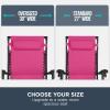 imageBest Choice Products 30 Wide Folding Zero Gravity Outdoor Recliner Patio Lounge Chair wAdjustable Canopy Shade Headrest Side Accessory Tray  MarineHot PinkBlack