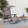 imageBest Choice Products 30 Wide Folding Zero Gravity Outdoor Recliner Patio Lounge Chair wAdjustable Canopy Shade Headrest Side Accessory Tray  MarineIce Gray