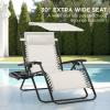 imageBest Choice Products 30 Wide Folding Zero Gravity Outdoor Recliner Patio Lounge Chair wAdjustable Canopy Shade Headrest Side Accessory Tray  MarineIvory